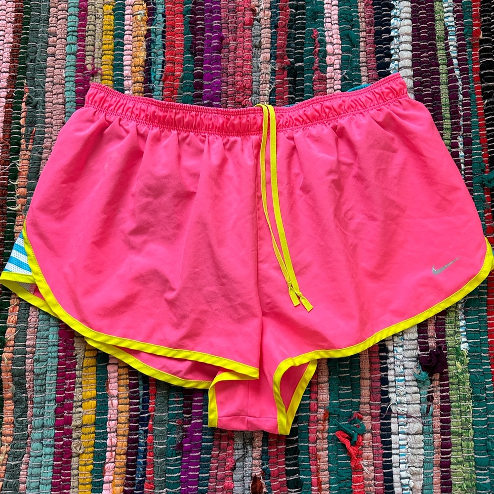 Hot pink Nike short running shorts